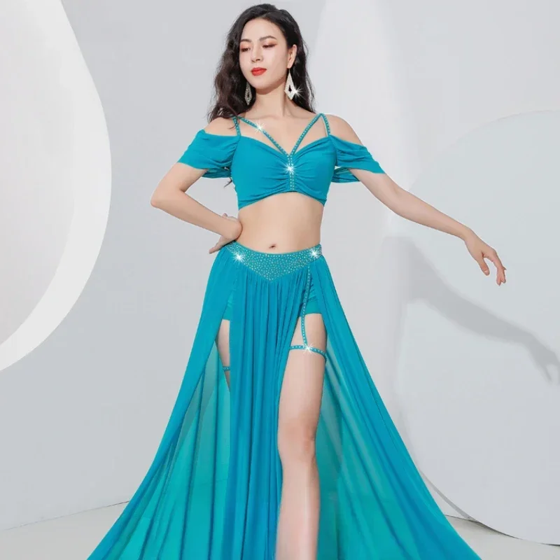 Women's Belly Dance Professional Set Mesh Short sleeved Top+Sexy Split Skirt 2-piece Girl Belly Dance Set
Women's Belly Dance Professional Set Mesh Short sleeved Top+Sexy Split Skirt 2-piece Girl Belly Dance Set