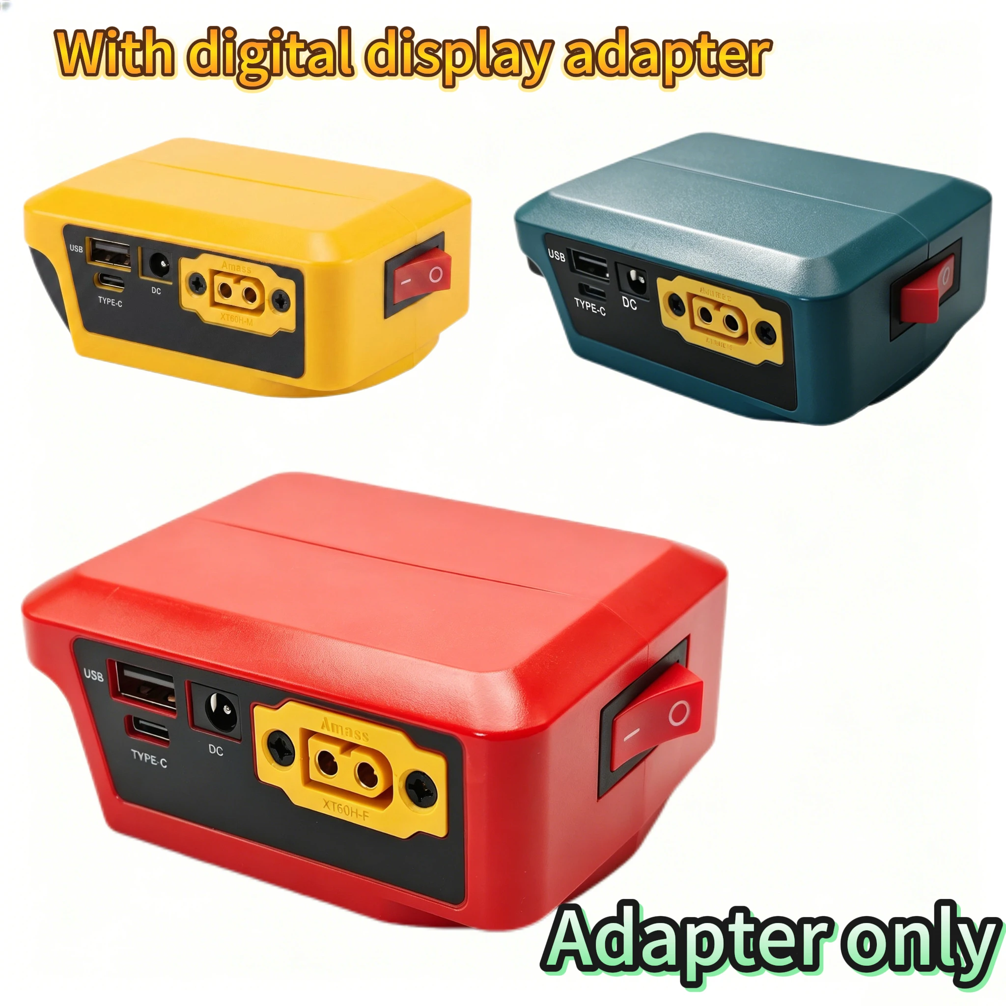 With Digital Adapter for DeWalt/Makita/Milwaukee/18v Lithium Battery Converter Portable DIY Device Power Supply Outdoor Home
With Digital Adapter for DeWalt/Makita/Milwaukee/18v Lithium Battery Converter Portable DIY Device Power Supply Outdoor Home