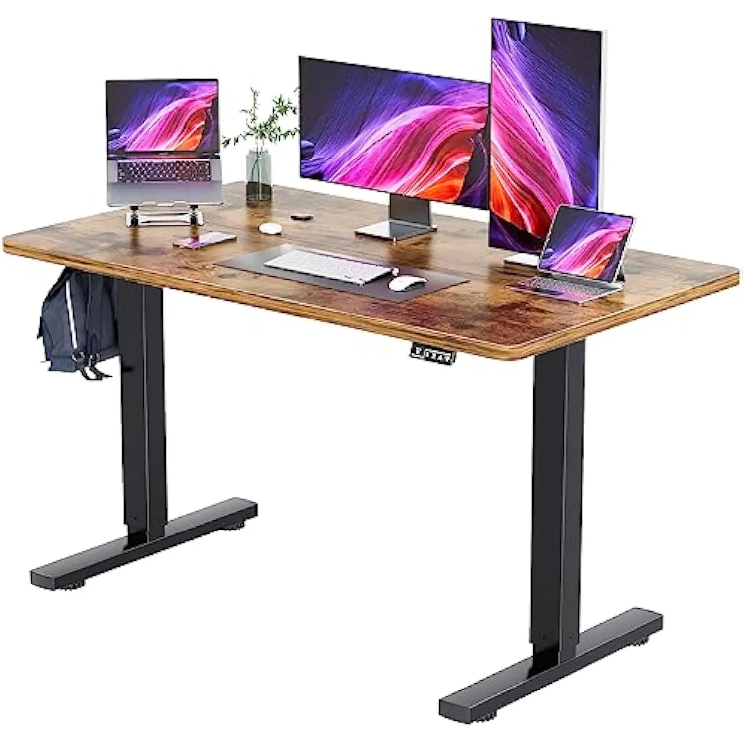 YESHOMY Height Adjustable Electric Standing Desk, 55 inch Computer Table, Home Office Workstation, Black Leg/Rustic Brown Top
YESHOMY Height Adjustable Electric Standing Desk, 55 inch Computer Table, Home Office Workstation, Black Leg/Rustic Brown Top