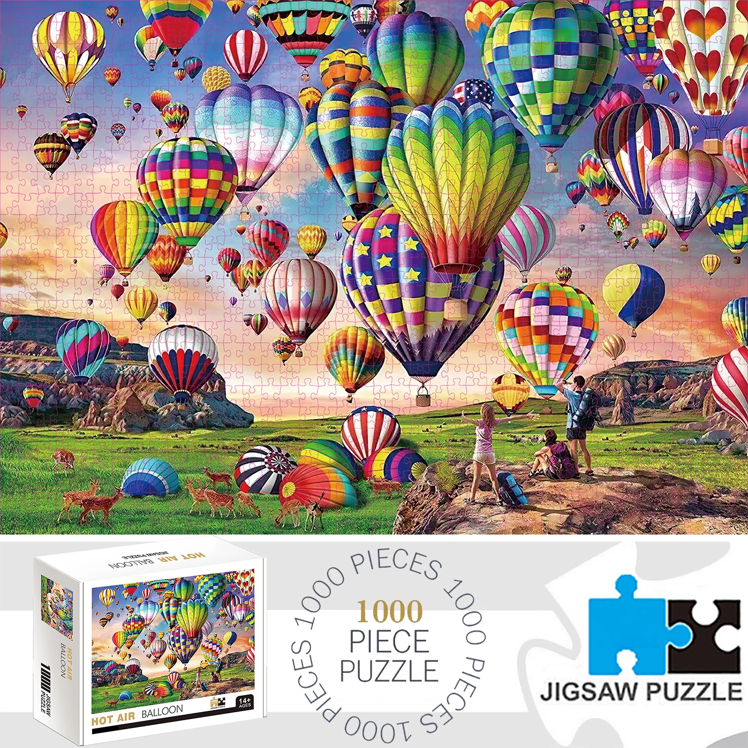 1000 Pieces Jigsaw Puzzles, Hot Air Balloon, Adults Large Puzzle Toys Gift Intellectual Decompressing Fun Family Game
1000 Pieces Jigsaw Puzzles, Hot Air Balloon, Adults Large Puzzle Toys Gift Intellectual Decompressing Fun Family Game