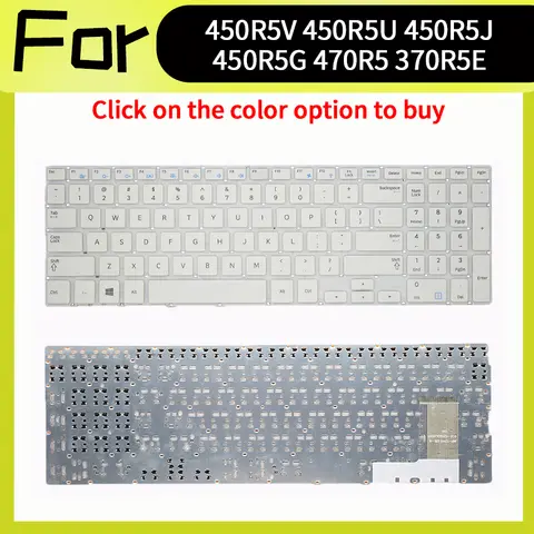 Nuevo teclado para samsung 450R5E 450R5V NP450R5E 450R5U 450R5J 450R5G NP450R5V 370R5E NP370R5E NP370R5V 510R5E NP510R5E 470R5