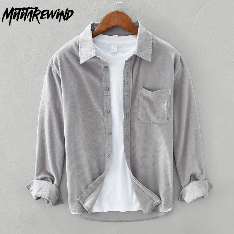 Korean Style Men's Pure Cotton Shirts Daily Casual Full Sleeve Shirt Square Collar Corduroy Shirt with Pocket Loose Top Simple
Korean Style Men's Pure Cotton Shirts Daily Casual Full Sleeve Shirt Square Collar Corduroy Shirt with Pocket Loose Top Simple