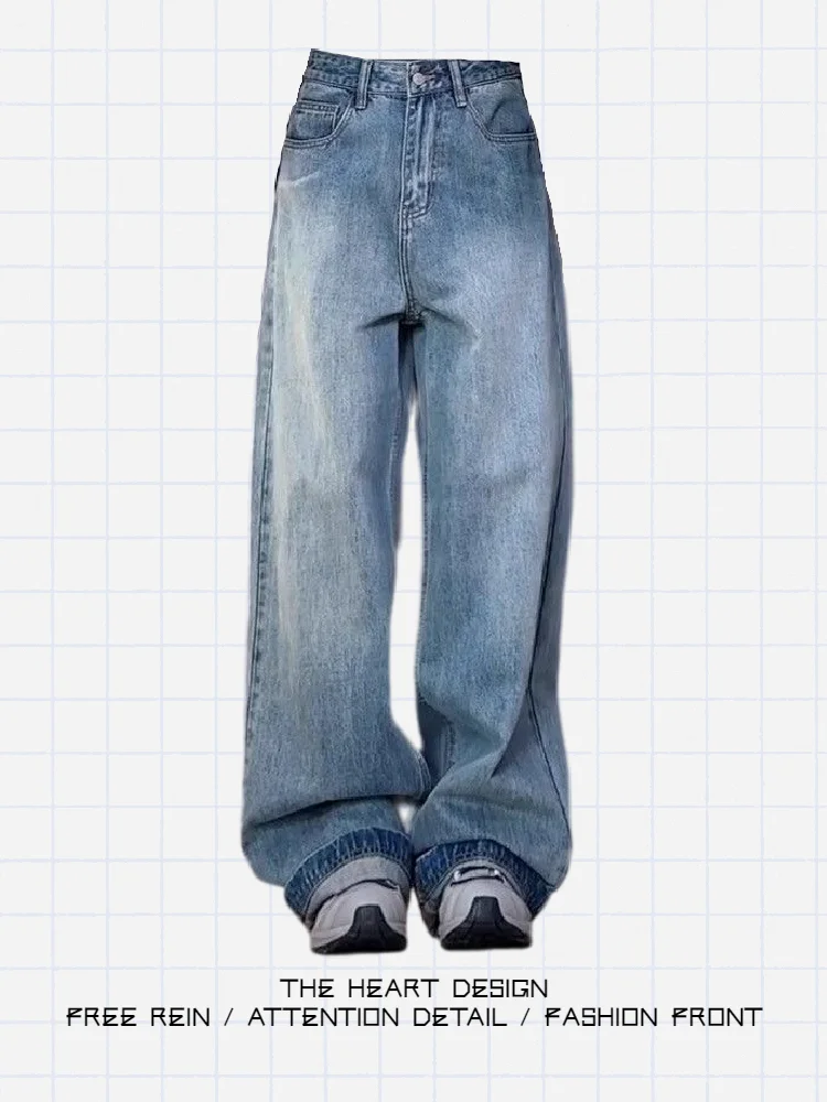 High Waist Wide Leg Loose Fit Straight Jeans Women's Spring Autumn High Street Vintage Washed Denim Pants Slimming Effect
High Waist Wide Leg Loose Fit Straight Jeans Women's Spring Autumn High Street Vintage Washed Denim Pants Slimming Effect