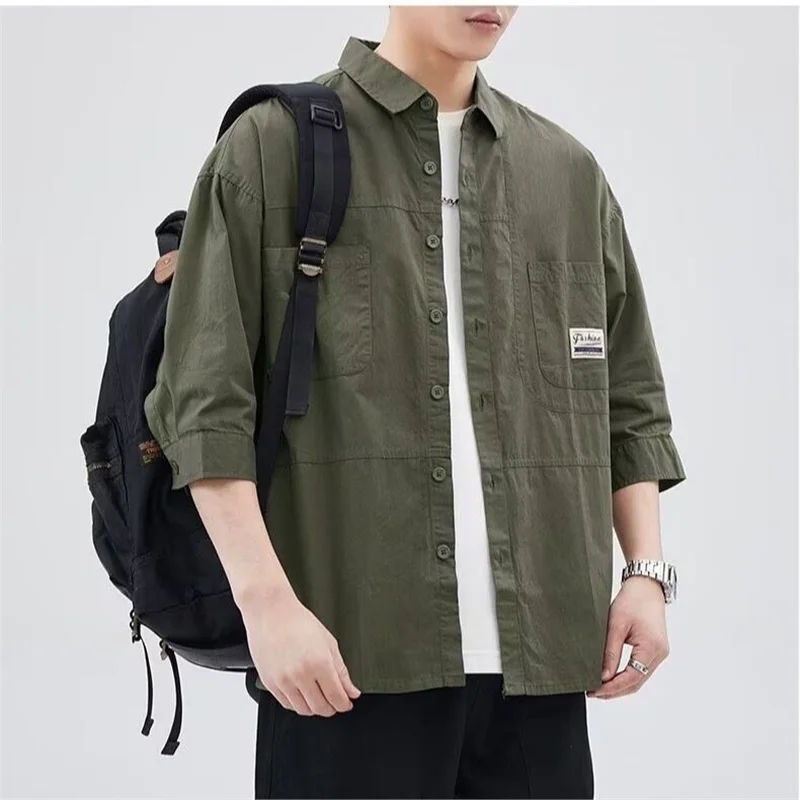 Men's Workwear Shirt Seven-Five Short Sleeve Durable Quick Dry Summer Casual Style Polyester Fiber Loose Fit Pocket Design
Men's Workwear Shirt Seven-Five Short Sleeve Durable Quick Dry Summer Casual Style Polyester Fiber Loose Fit Pocket Design