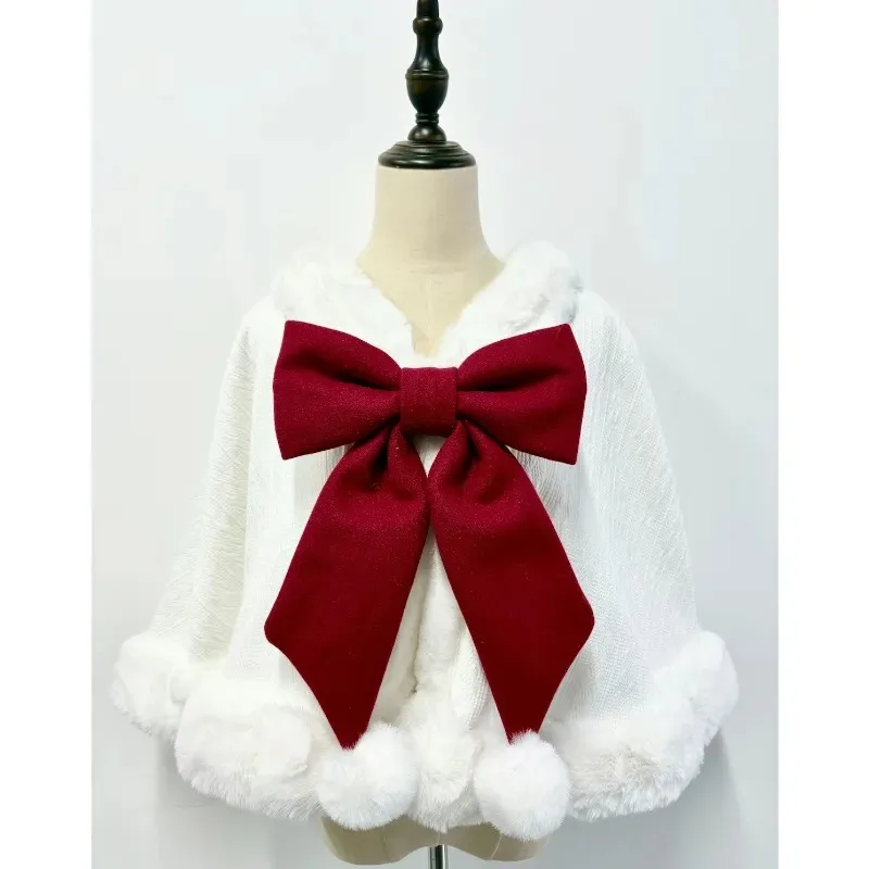 Christmas Sweet Lolita Cloak White Coat with Big Red Bow for Women Girls Kawaii Cute Plush Fashion Warm Capes New Year Outfits
Christmas Sweet Lolita Cloak White Coat with Big Red Bow for Women Girls Kawaii Cute Plush Fashion Warm Capes New Year Outfits