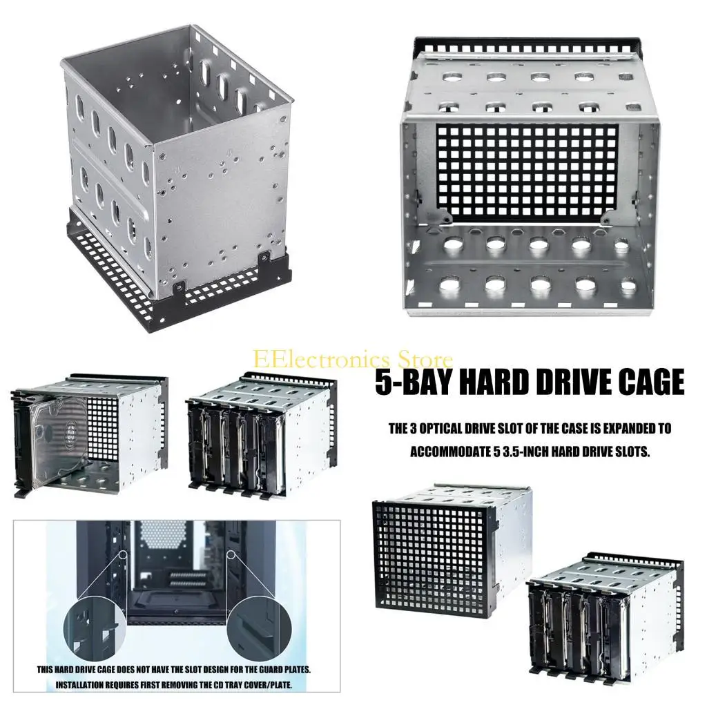 B03C 3 To 5 Bay 3.5Inch Hard Drive Mounting Bracket Shockproof Enclosure Disk Tray
B03C 3 To 5 Bay 3.5Inch Hard Drive Mounting Bracket Shockproof Enclosure Disk Tray