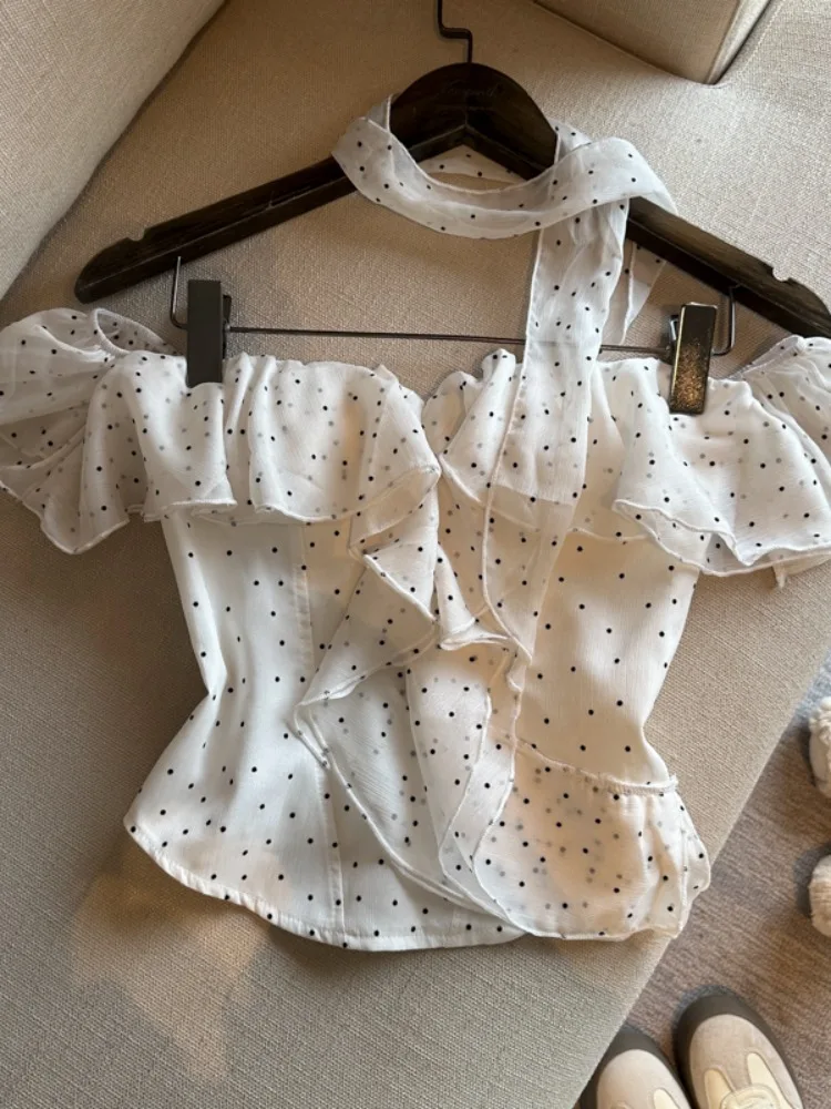 Sweet And Spicy Polka Dot Fishbone Bralette with Ruffle Hem Small Vest Top Women's with Chest Pad Summer New Strapless Top wi...
Sweet And Spicy Polka Dot Fishbone Bralette with Ruffle Hem Small Vest Top Women's with Chest Pad Summer New Strapless Top wi...