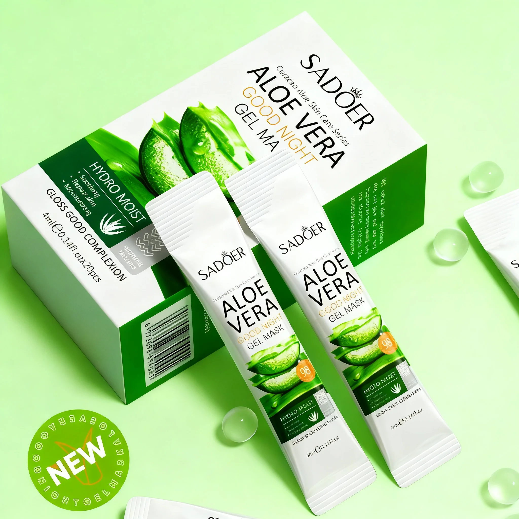 Aloe Vera Collagen Gel Mask Sleeping Facial Masks Moisturizing Hydrating Face Mask, Smooth & Tight Skin Portable Travel Package
Aloe Vera Collagen Gel Mask Sleeping Facial Masks Moisturizing Hydrating Face Mask, Smooth & Tight Skin Portable Travel Package