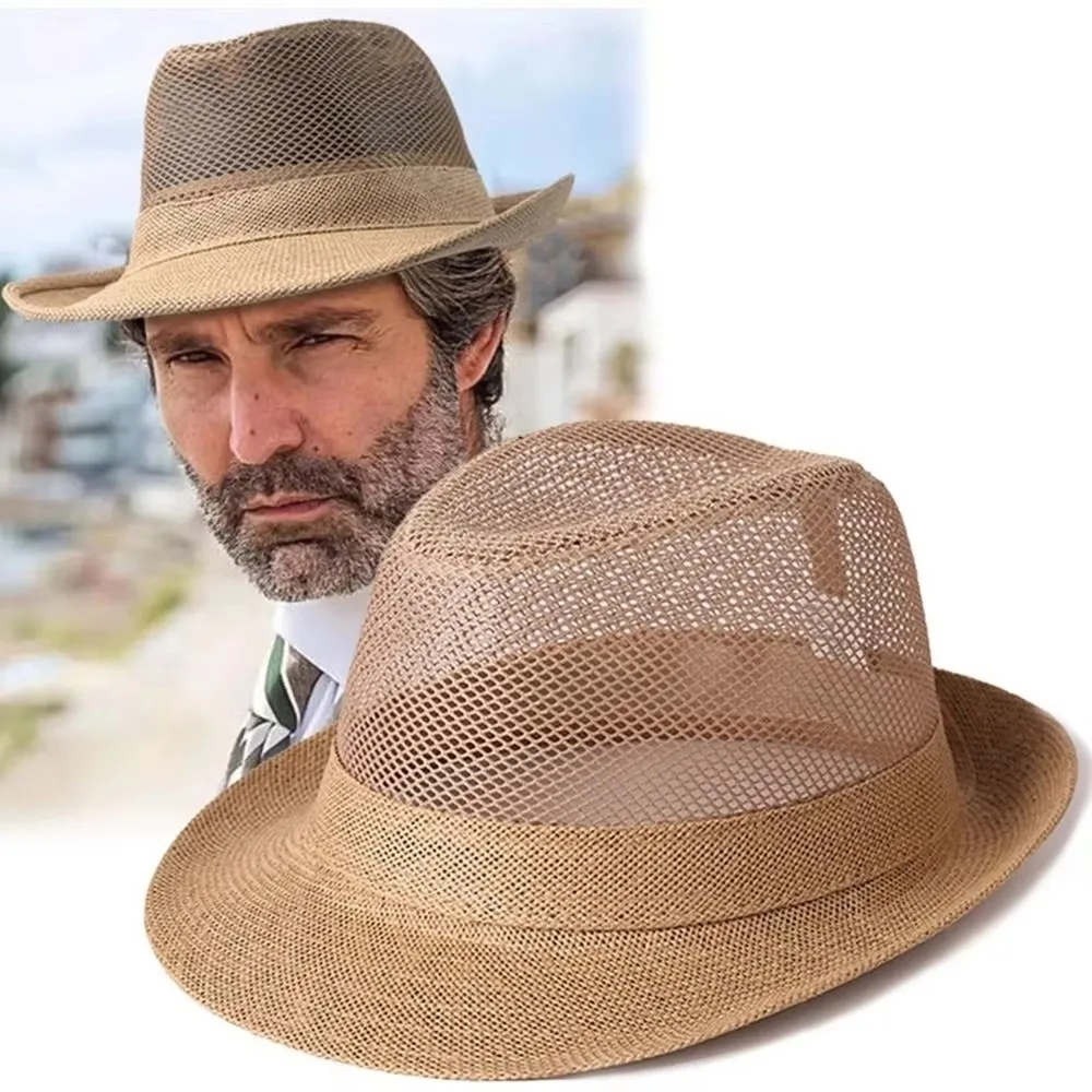 Модная дышащая сетчатая шляпа с легкими загнутыми полями, полая, с защитой от солнца, однотонная, пляжная, джазовая кепка для вечеринок
Модная дышащая сетчатая шляпа с легкими загнутыми полями, полая, с защитой от солнца, однотонная, пляжная, джазовая кепка для вечеринок