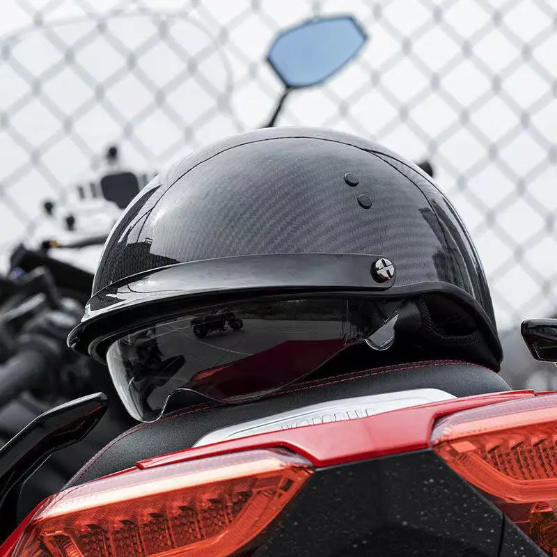 Carbon Fiber Half Helmet for Women Lightweight 850g Slim Fit Design Helmet Summer Breathable Mesh Padding Dark Inner Lens
Carbon Fiber Half Helmet for Women Lightweight 850g Slim Fit Design Helmet Summer Breathable Mesh Padding Dark Inner Lens