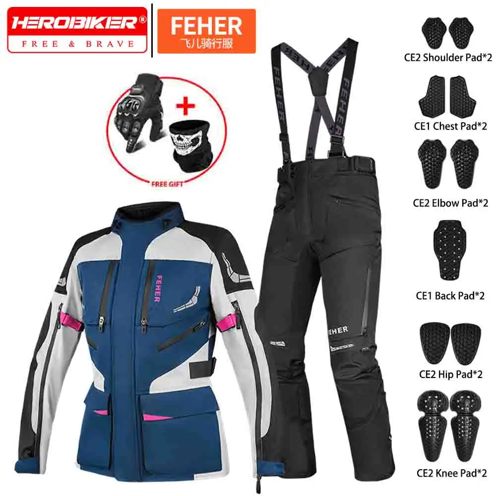 Women's Motorcycle Jacket Pants Cold-proof Waterproof Winter Motorbike Riding Female Moto Jacket Protective Gear Armor Clothing
Women's Motorcycle Jacket Pants Cold-proof Waterproof Winter Motorbike Riding Female Moto Jacket Protective Gear Armor Clothing