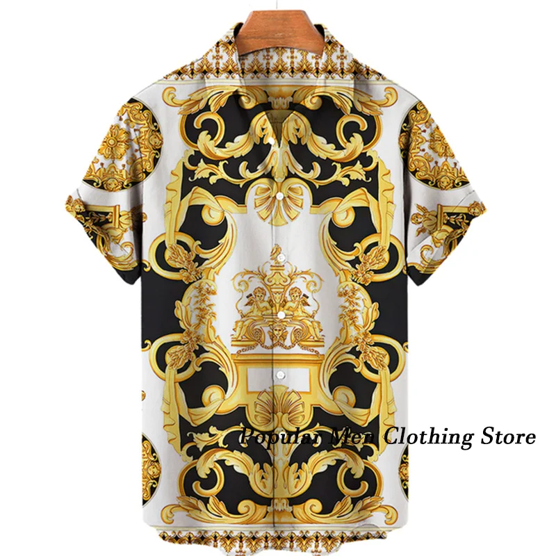 Luxury Shirt for Men Baroque Style European Size 3D Men's Shirt Hawaiian Summer Oversized Tops Buton Short Sleeve Male Clothing
Luxury Shirt for Men Baroque Style European Size 3D Men's Shirt Hawaiian Summer Oversized Tops Buton Short Sleeve Male Clothing