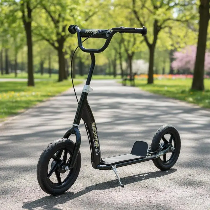 Kids' scooter with rear brake, kick scooter, 12-inch kick scooter, city scooter for children, kickboard, height adjustable, steel, EVA, black, 120 x 52 x 80-88 cm
Kids' scooter with rear brake, kick scooter, 12-inch kick scooter, city scooter for children, kickboard, height adjustable, steel, EVA, black, 120 x 52 x 80-88 cm