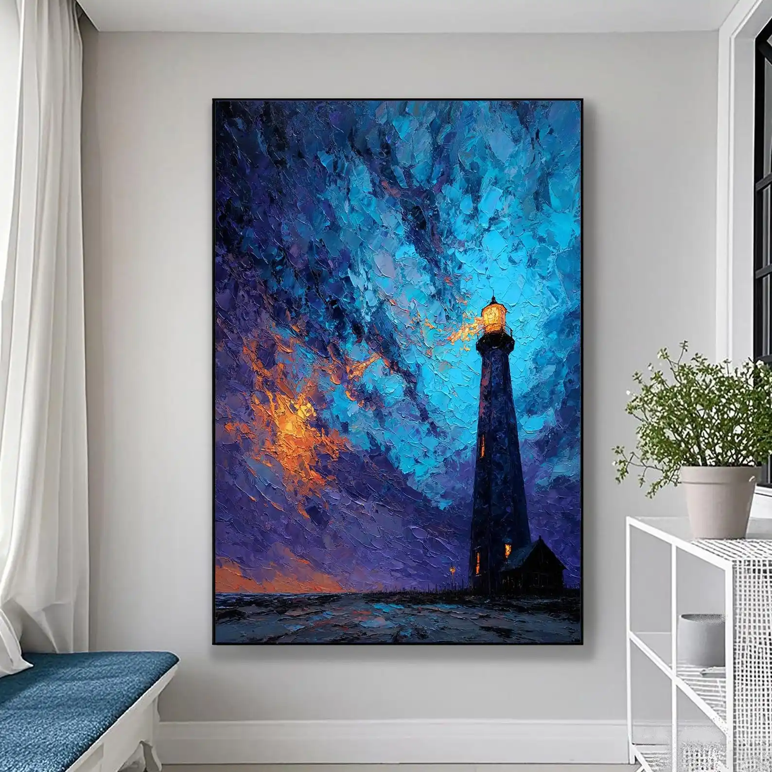 Mhemyo Textured Seascape Oil Painting On Canvas Hand-Painted Coastal Ocean Lighthouse Modern Wall Art For Beach House Home Decor
Mhemyo Textured Seascape Oil Painting On Canvas Hand-Painted Coastal Ocean Lighthouse Modern Wall Art For Beach House Home Decor