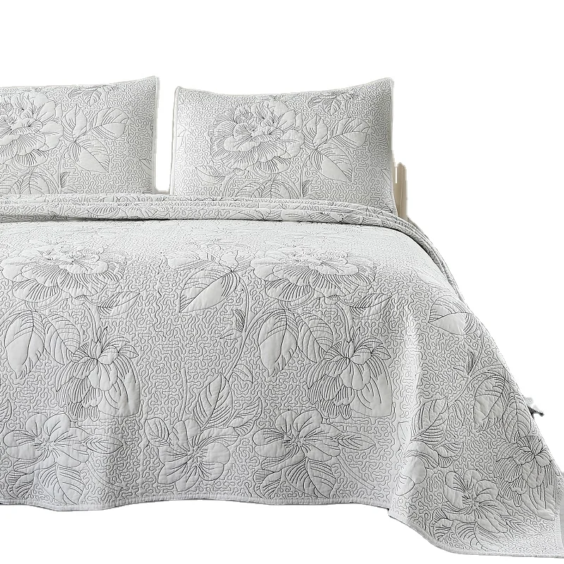 American Style 100% Cotton Embroidered Flower Pattern Coverlet Curtain Bedding Set
American Style 100% Cotton Embroidered Flower Pattern Coverlet Curtain Bedding Set