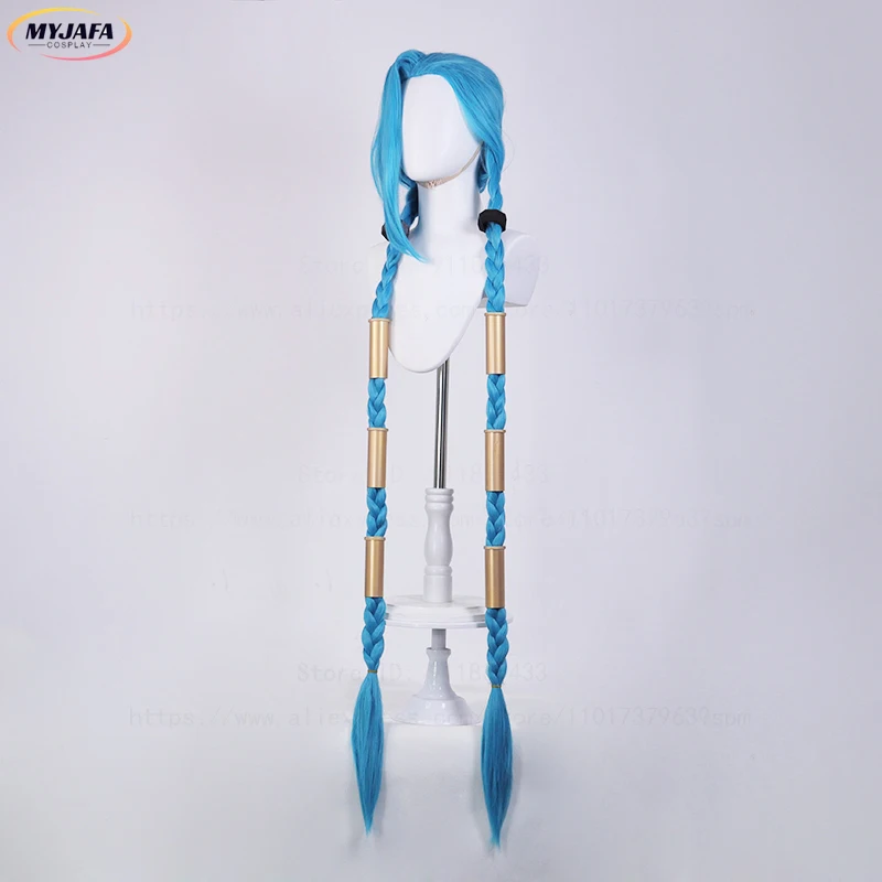 LOL Jinx Cosplay Wig Long Braided Blue The Loose Cannon Wig Braided Heat Resistant Synthetic Hair Party Anime Wigs + Wig Cap
LOL Jinx Cosplay Wig Long Braided Blue The Loose Cannon Wig Braided Heat Resistant Synthetic Hair Party Anime Wigs + Wig Cap