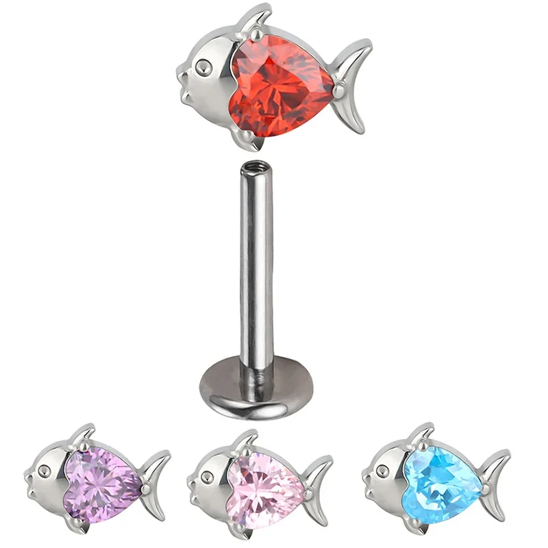 G23 Titanium PIERC Fish EAR Stud Zircon Pave Top Cartilage Tragus Earrings Ear Lip Tongue Helix Studs Body Piercing Jewelry
G23 Titanium PIERC Fish EAR Stud Zircon Pave Top Cartilage Tragus Earrings Ear Lip Tongue Helix Studs Body Piercing Jewelry