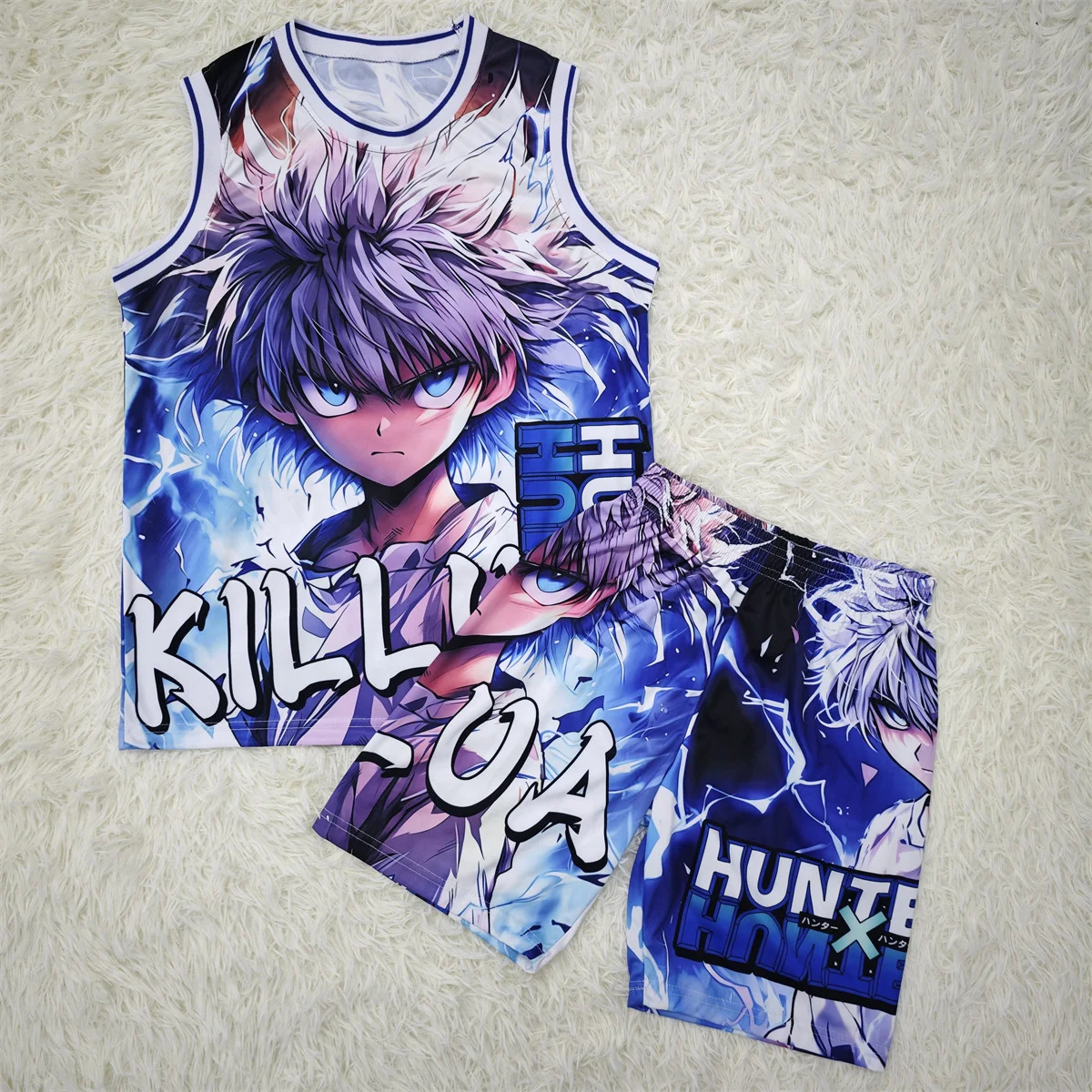 Hunter X Hunter Basketball Outfit Set Killua and Gon Multiple 3D Full Print Breathable Quick-Dry Vest and Shorts
Hunter X Hunter Basketball Outfit Set Killua and Gon Multiple 3D Full Print Breathable Quick-Dry Vest and Shorts