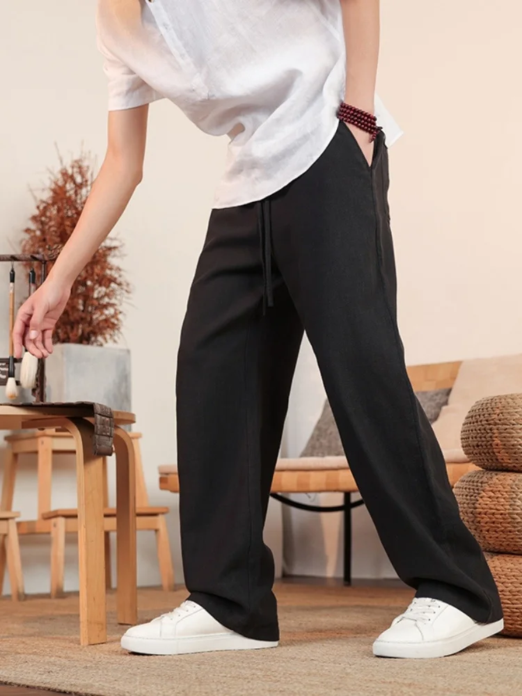 Black Linen Wide Leg Pants Men Summer Loose Straight Thin Cotton Linen Casual Summer Ootd Matching Pants Breathable Lightweight
Black Linen Wide Leg Pants Men Summer Loose Straight Thin Cotton Linen Casual Summer Ootd Matching Pants Breathable Lightweight