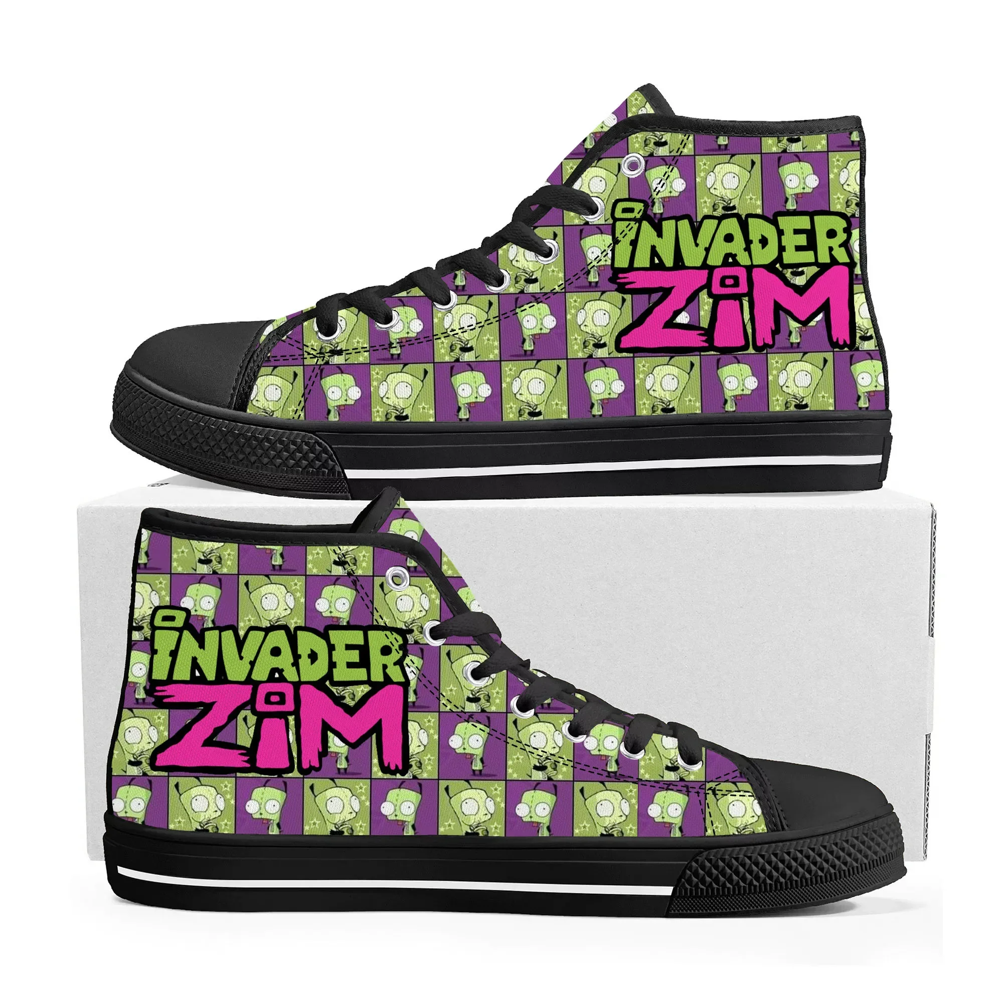 Hot Animation Invader High Top Sneakers Cartoon Zim Mens Womens Teenager High Quality Canvas Sneaker Custom Built Couple Shoes
Hot Animation Invader High Top Sneakers Cartoon Zim Mens Womens Teenager High Quality Canvas Sneaker Custom Built Couple Shoes