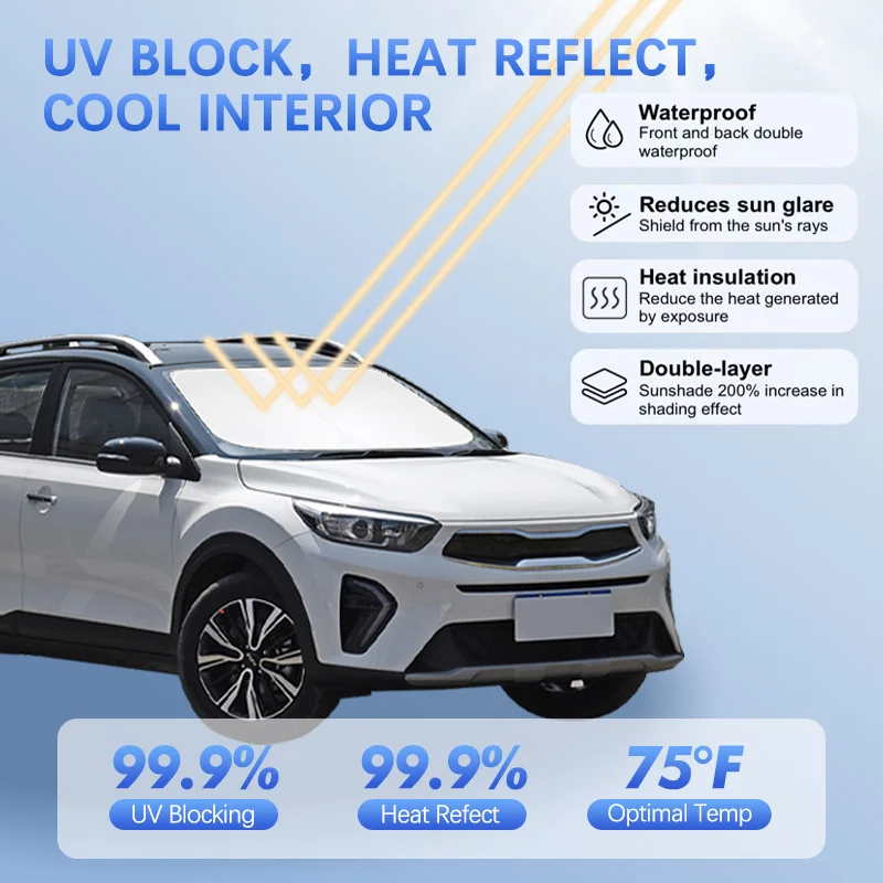 Car Windshield Sun Shade For KIA KX1 Niro EV6 KX3 KX5 KX7 Sunshade Sun Visor Protector Blocks UV Rays Summer Car Accessories
Car Windshield Sun Shade For KIA KX1 Niro EV6 KX3 KX5 KX7 Sunshade Sun Visor Protector Blocks UV Rays Summer Car Accessories