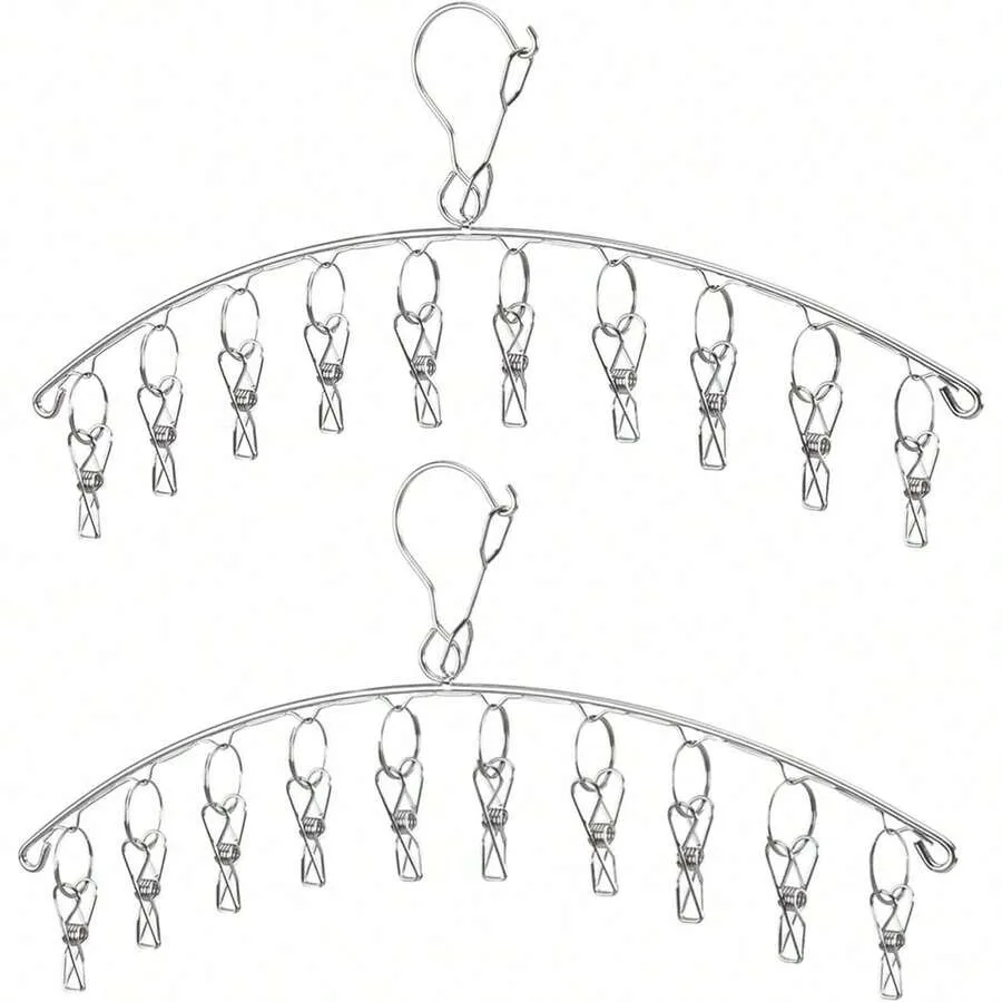 Foldable Clip Drip Laundry Hanger Portable Plastic Hanging Dryer With 20 Clips For Drying Cloth Diapers, Clothes, Bras, Underwe
Foldable Clip Drip Laundry Hanger Portable Plastic Hanging Dryer With 20 Clips For Drying Cloth Diapers, Clothes, Bras, Underwe