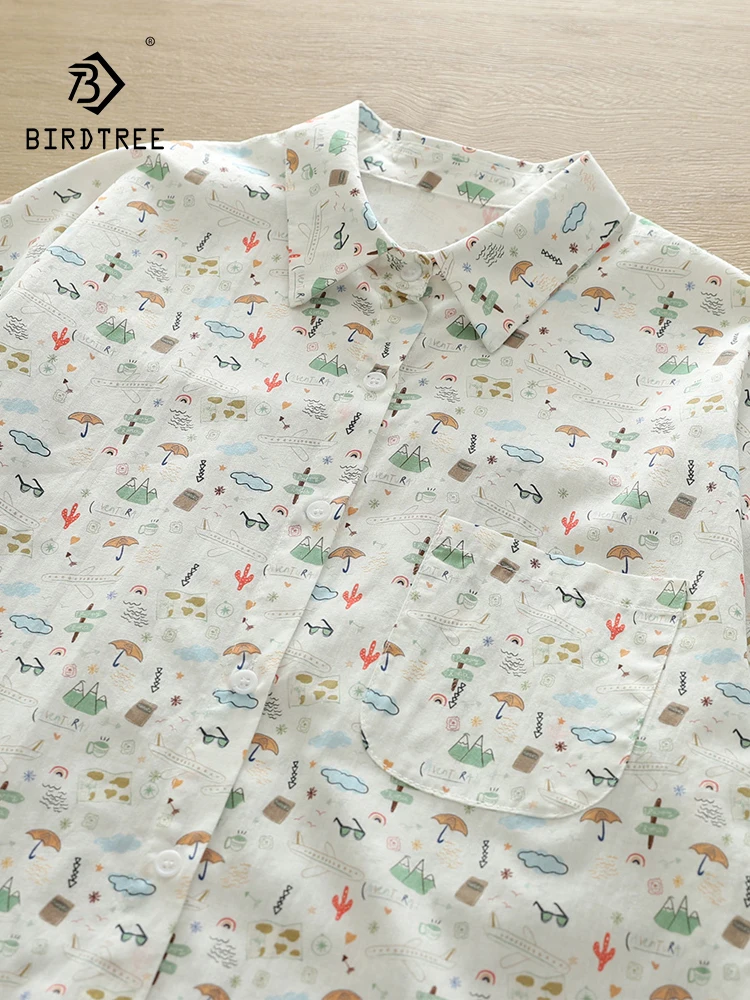 New 2026 Summer Women Cotton Yarn Short Sleeve Shirt, Lapel Cartoon Print, Mori Girl Age Reduction Casual Loose Blouse T66226CC
New 2026 Summer Women Cotton Yarn Short Sleeve Shirt, Lapel Cartoon Print, Mori Girl Age Reduction Casual Loose Blouse T66226CC