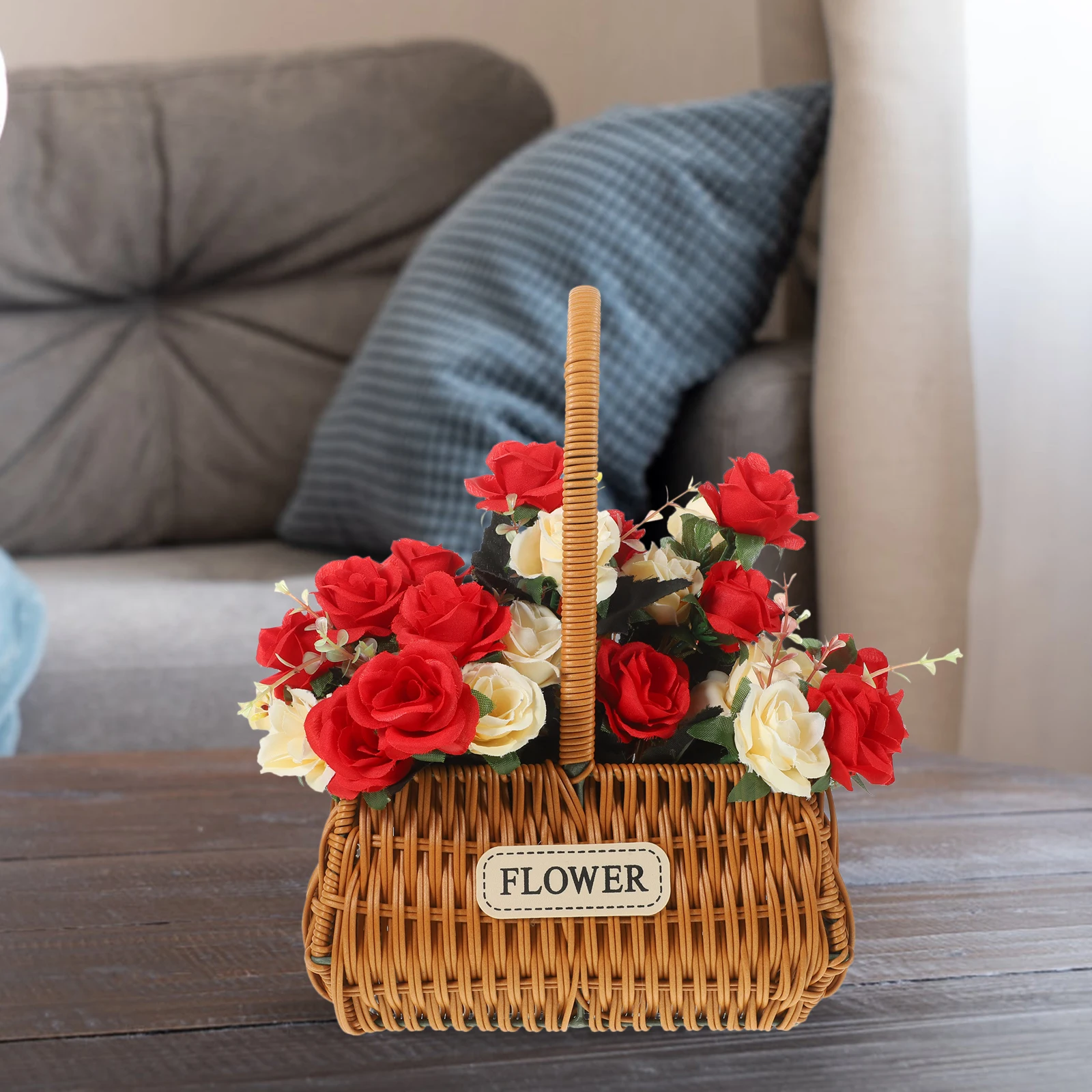 Rattan Basket Portable Flower Storage Hand Woven Baskets Household Coffee Wedding Decor
Rattan Basket Portable Flower Storage Hand Woven Baskets Household Coffee Wedding Decor