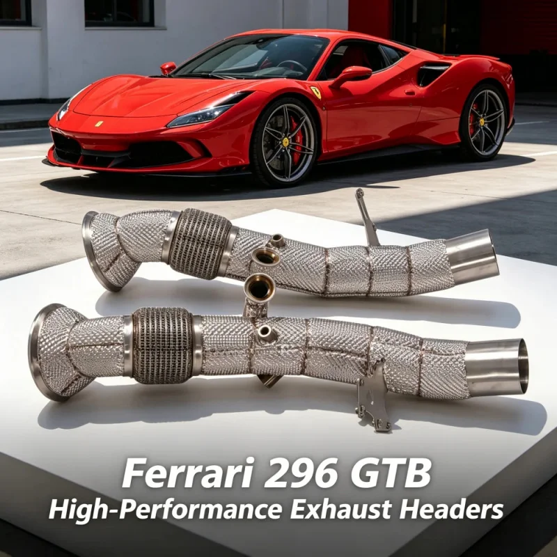 Factory Custom Stainless Steel Exhaust Header for Ferrari 296 GTB/GTS 3.0T 2021-2025 Exhaust Pipes Downpipe with Heat Shield
Factory Custom Stainless Steel Exhaust Header for Ferrari 296 GTB/GTS 3.0T 2021-2025 Exhaust Pipes Downpipe with Heat Shield