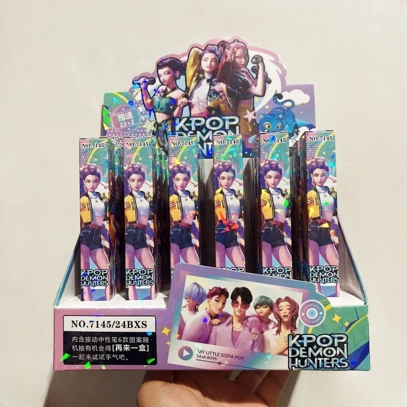 6/24Pcs FOR KPop Demon Hunters Black Gel Pen Student Writinng Pen Anime Figure Stationery Study Supplies Gift 0.5mm
6/24Pcs FOR KPop Demon Hunters Black Gel Pen Student Writinng Pen Anime Figure Stationery Study Supplies Gift 0.5mm