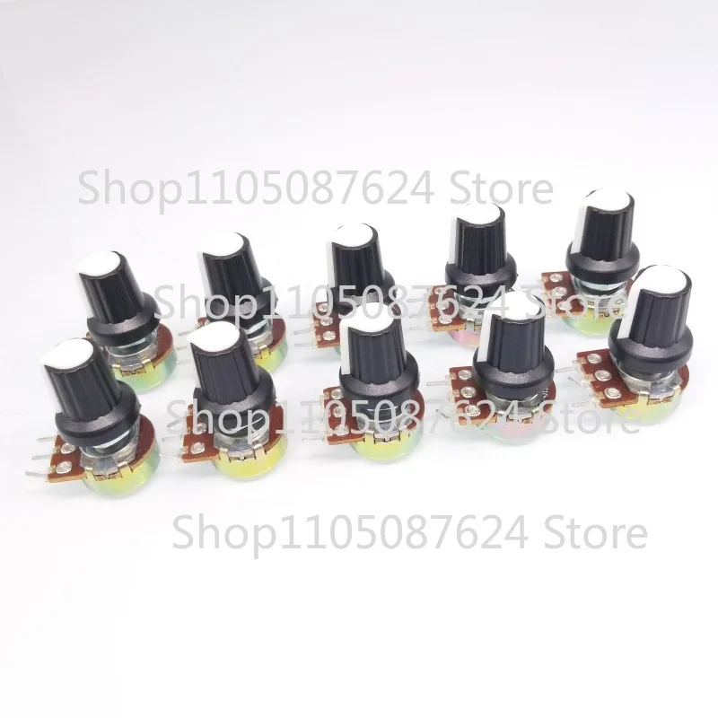 MMZ 10 Units 5K B5K OHM Linear Taper Rotary Potentiometer POT White Knob
MMZ 10 Units 5K B5K OHM Linear Taper Rotary Potentiometer POT White Knob