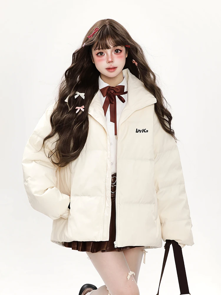 Thiened Casual Stand Collar down Jaet Women's Winter Warm Outerwear Coat Du Feather Padded Long Sve Zipper Closure
Thiened Casual Stand Collar down Jaet Women's Winter Warm Outerwear Coat Du Feather Padded Long Sve Zipper Closure