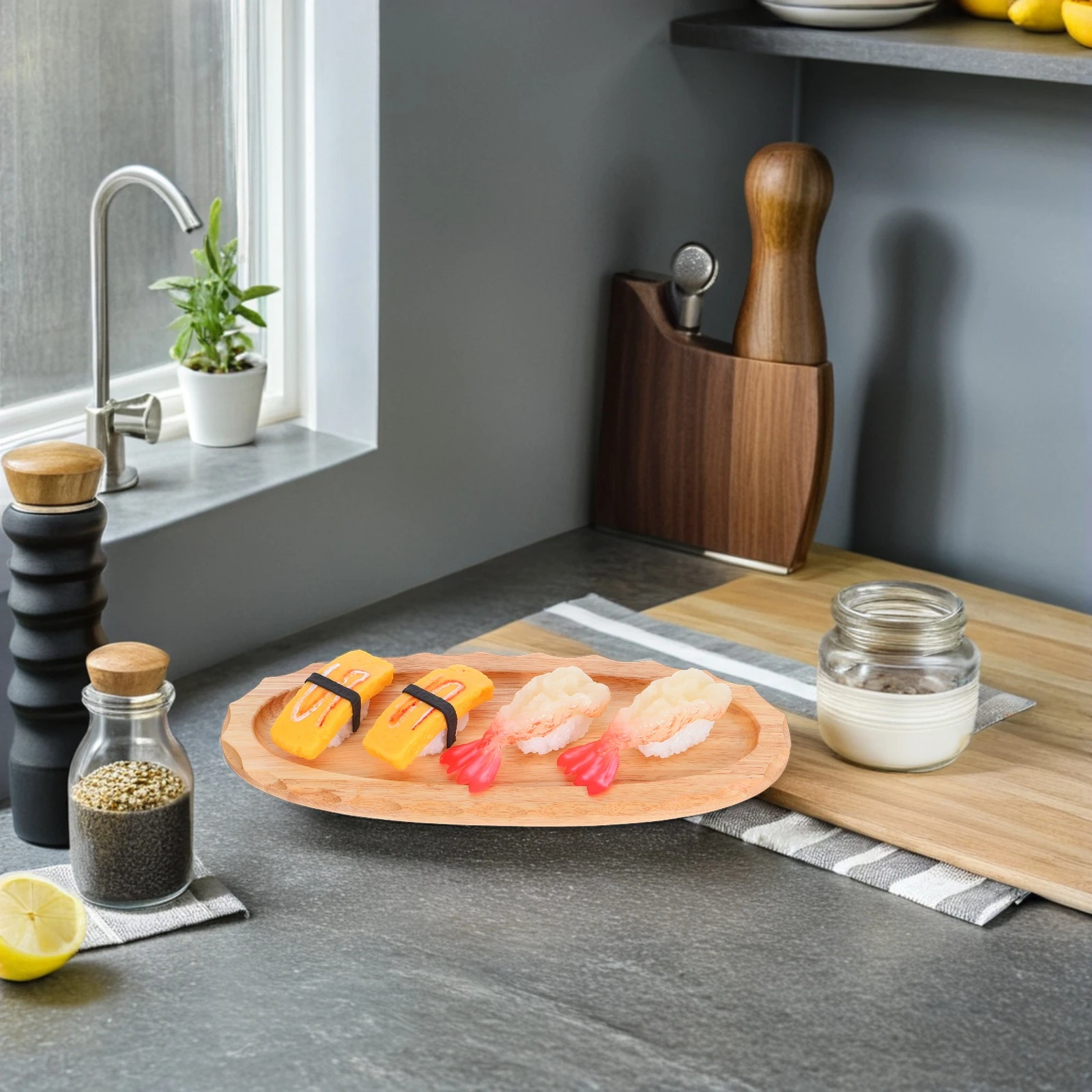 Elegant Sushi Plate Japanese Tray Wood Serving Boats Snack Dishes Appetizer Platter Easy Clean Versatile Use Ideal Fruits Food
Elegant Sushi Plate Japanese Tray Wood Serving Boats Snack Dishes Appetizer Platter Easy Clean Versatile Use Ideal Fruits Food