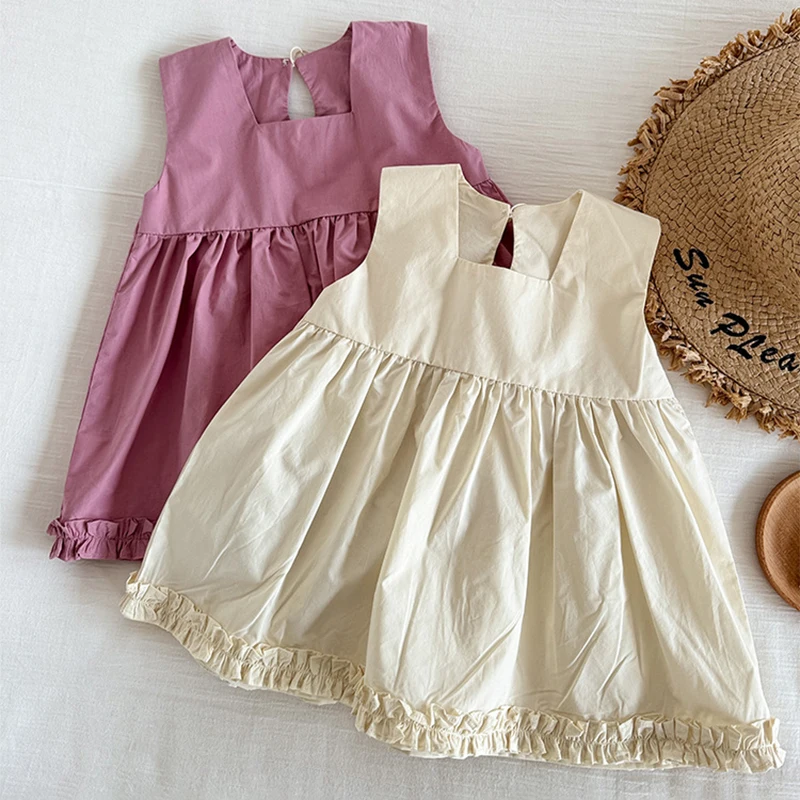 Baby Girls Casual Dresses 2025 Summer Solid Color Sleeveless Ruffle Princess Party Dress Fashion Toddler Kids Clothes Vestidos
Baby Girls Casual Dresses 2025 Summer Solid Color Sleeveless Ruffle Princess Party Dress Fashion Toddler Kids Clothes Vestidos