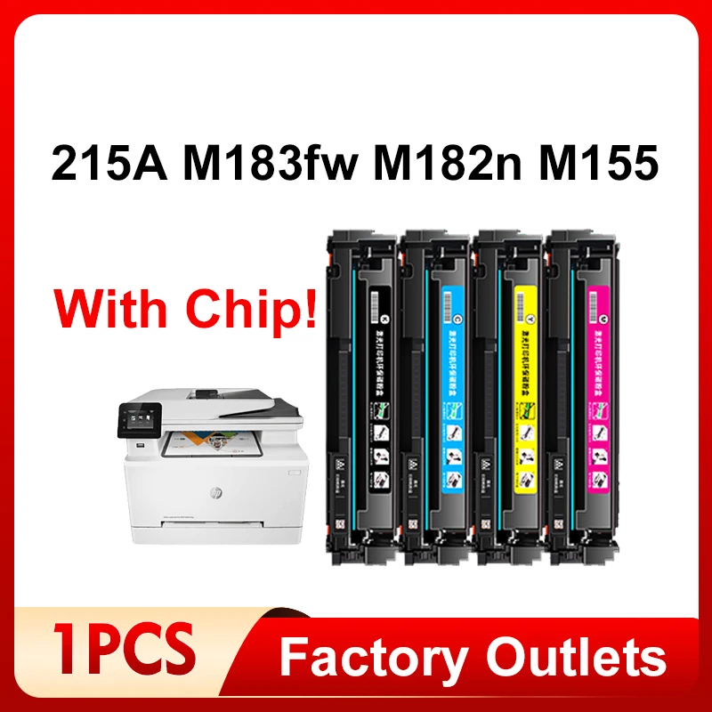 Совместимый картридж с тонером 215A для HP Color LaserJet Pro MFP M183fw 182n M182nw M155a 155nw, запасные картриджи для принтеров с чипом
Совместимый картридж с тонером 215A для HP Color LaserJet Pro MFP M183fw 182n M182nw M155a 155nw, запасные картриджи для принтеров с чипом