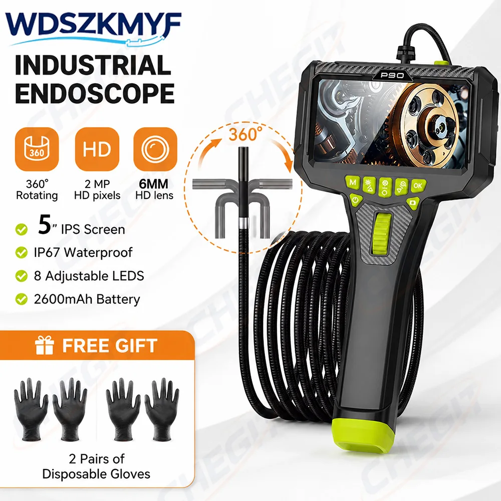 Industrial Borescope 5 Inch Screen 6mm 360° Rotating Lens IP67 Waterproof HD Endoscope For Wall Pipeline Auto Repair
Industrial Borescope 5 Inch Screen 6mm 360° Rotating Lens IP67 Waterproof HD Endoscope For Wall Pipeline Auto Repair