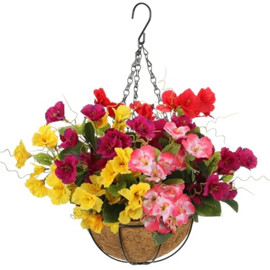16 Pcs Artificial Hibiscus Flowers Hanging Basket DIY Faux Hibiscus Set with 8" Coconut Liner Planter and Grass Ball UV Resista
16 Pcs Artificial Hibiscus Flowers Hanging Basket DIY Faux Hibiscus Set with 8" Coconut Liner Planter and Grass Ball UV Resista