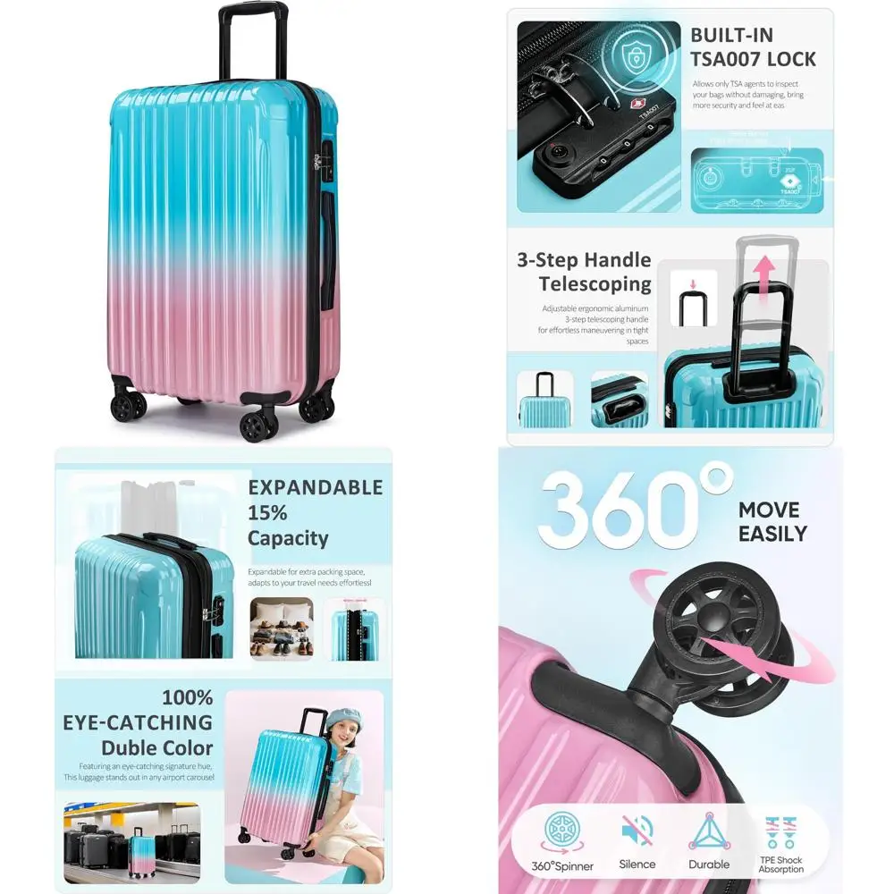 Расширяемый спиннерный чемодан с твердым корпусом, одобренный авиакомпанией и замком TSA для путешествий ручной клади
Расширяемый спиннерный чемодан с твердым корпусом, одобренный авиакомпанией и замком TSA для путешествий ручной клади