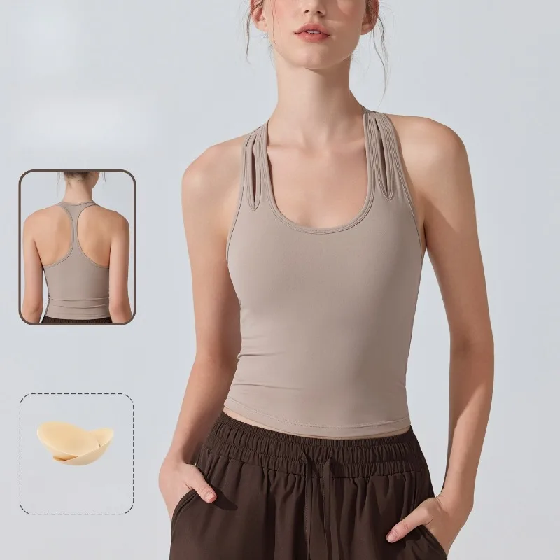 2026 New Bare-feel Sports Vest with Removable Chest Pads U-neck Beautiful Back Yoga Bra Slim-fit Running and Fitness Top
2026 New Bare-feel Sports Vest with Removable Chest Pads U-neck Beautiful Back Yoga Bra Slim-fit Running and Fitness Top