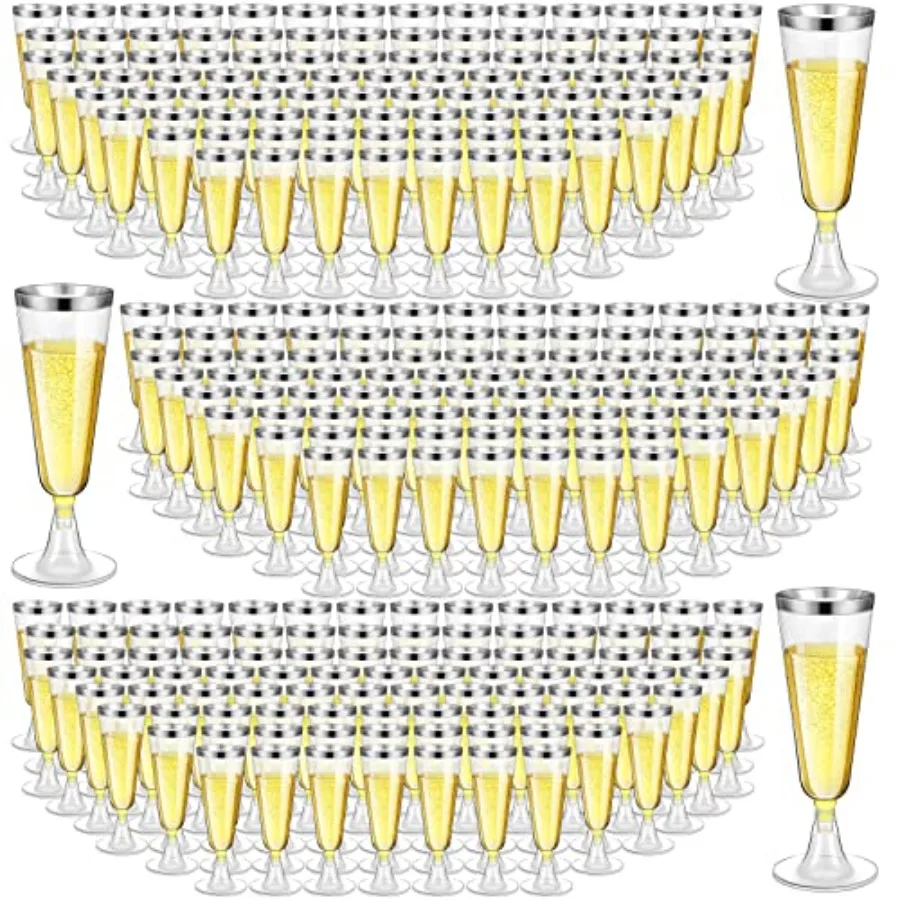 300 Pcs Plastic Champagne Flutes Bulk, 4.5 oz Clear Disposable Champagne Flutes, med Toasting Glasses for Wedding Birthday Anni
300 Pcs Plastic Champagne Flutes Bulk, 4.5 oz Clear Disposable Champagne Flutes, med Toasting Glasses for Wedding Birthday Anni