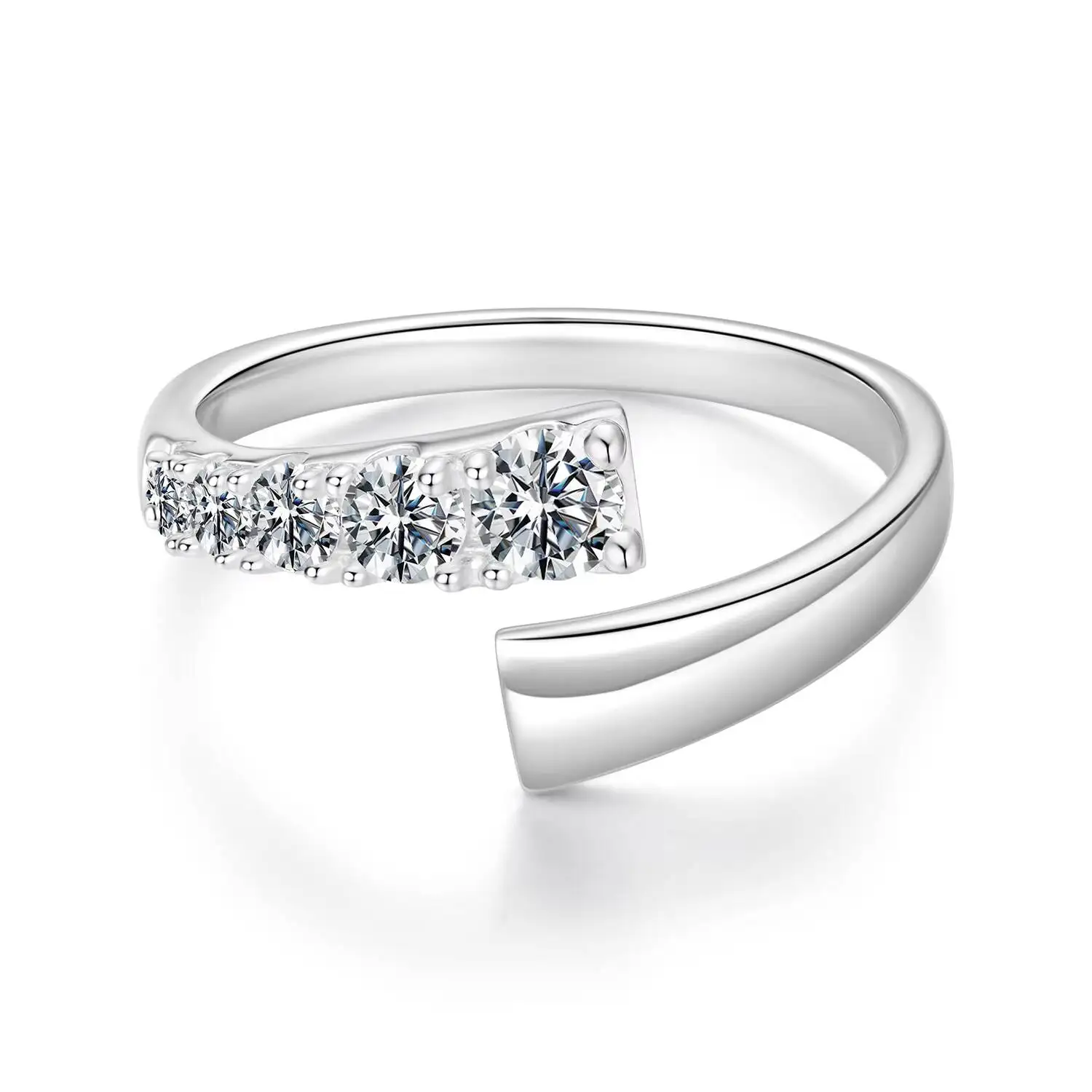 Factory Price Fashion Moissanite Open Ring 925 Silver Moissanite Ring for Women Classic Ring for Wedding Engagement Gift
Factory Price Fashion Moissanite Open Ring 925 Silver Moissanite Ring for Women Classic Ring for Wedding Engagement Gift