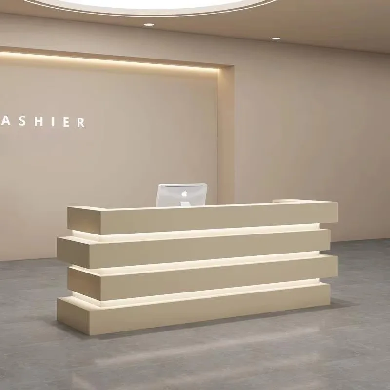Organizer Reception Desks Display Aesthetics Indoor Design Salon Reception Desks Hutch Luxury Mostrador Recepcion Furniture 
Organizer Reception Desks Display Aesthetics Indoor Design Salon Reception Desks Hutch Luxury Mostrador Recepcion Furniture