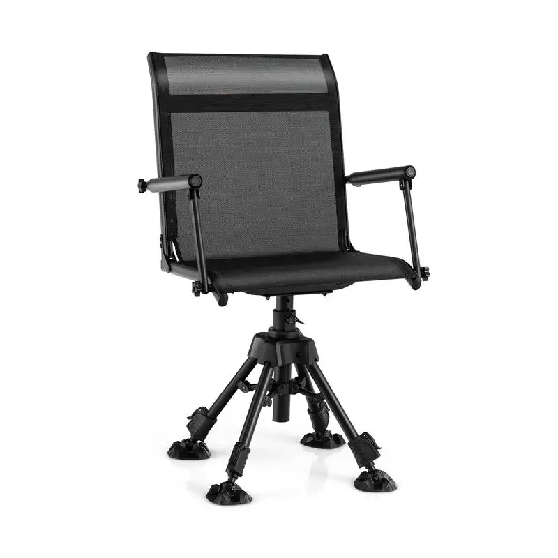 Folding Swivel Patio Chair with 4 Adjustable Leg-Black
Folding Swivel Patio Chair with 4 Adjustable Leg-Black