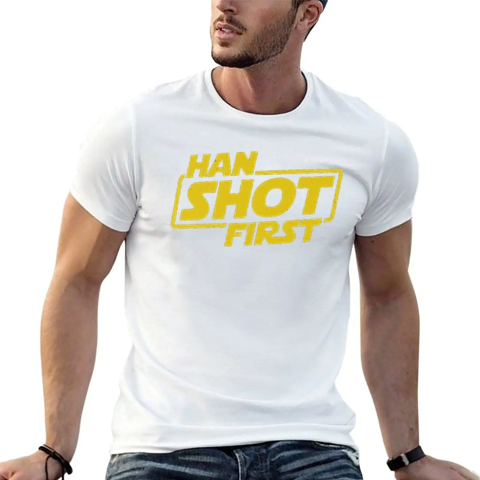 Han Shot First Rubber T-Shirt t shirt personalised printed t shirts for man T-Shirt
Han Shot First Rubber T-Shirt t shirt personalised printed t shirts for man T-Shirt