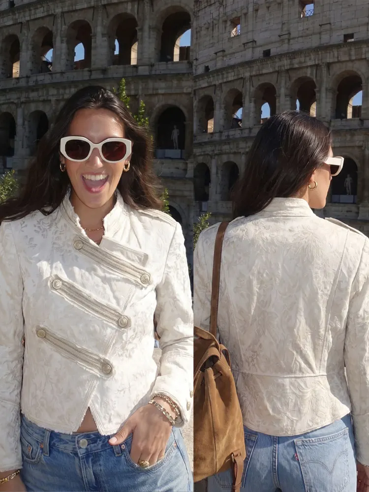 HH Beige Stand Collar Jacket Double Breasted Short Fashion Casual High Street Retro Print Long Sleeve Elegant Top Party Outwear
HH Beige Stand Collar Jacket Double Breasted Short Fashion Casual High Street Retro Print Long Sleeve Elegant Top Party Outwear