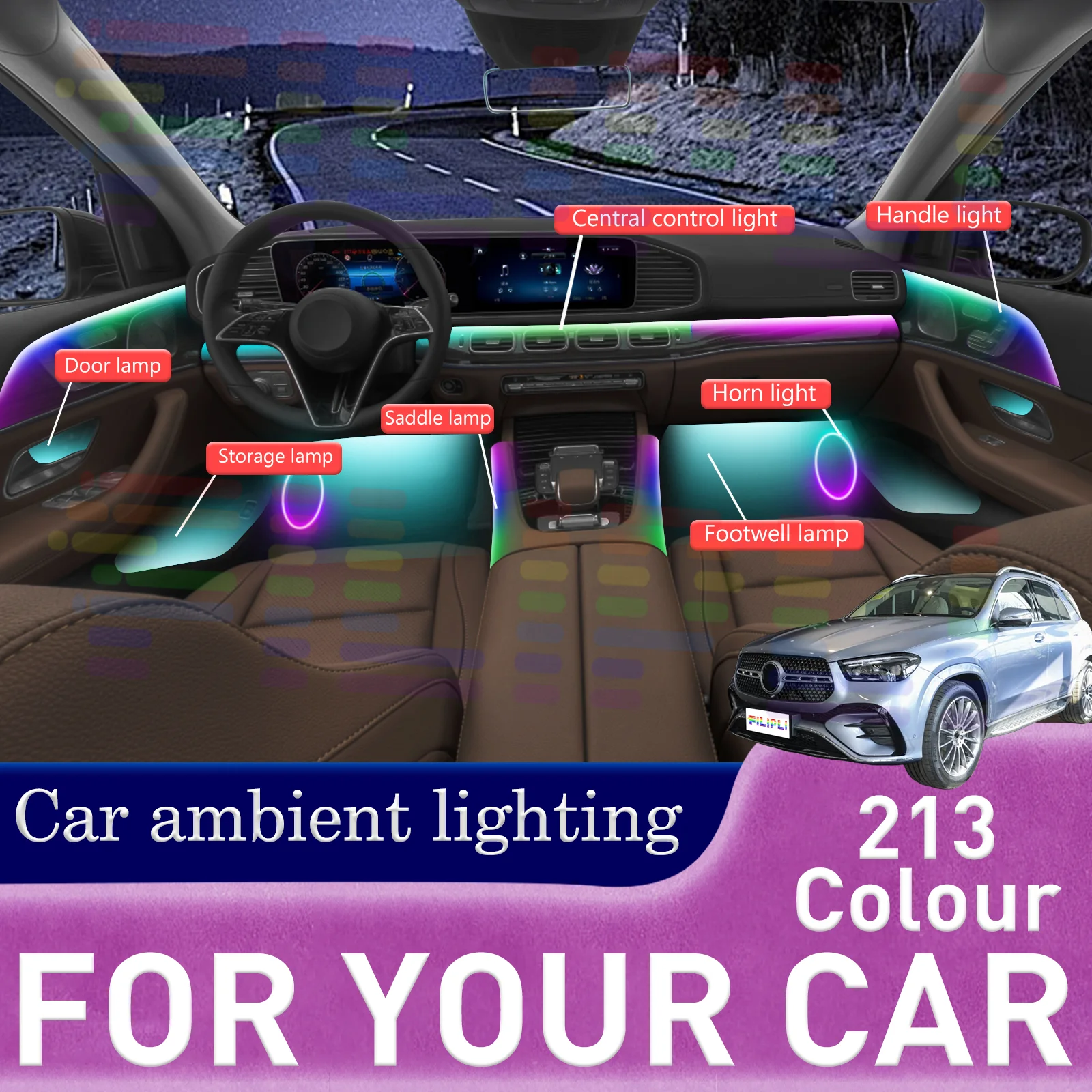 6/18 in 1 Acrylic Car Ambient Light RGB 64 213 Hue Tone Acrylic APP Streamer Ambiance Lamp Set For Vehicles
6/18 in 1 Acrylic Car Ambient Light RGB 64 213 Hue Tone Acrylic APP Streamer Ambiance Lamp Set For Vehicles