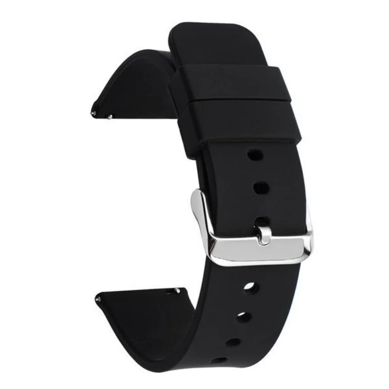 18 19 20 21 22mm Quick Release Silicone Watch Strap Silver Black Pin Watch Buckle Wristband for Universal Rubber Watch Bracelet
18 19 20 21 22mm Quick Release Silicone Watch Strap Silver Black Pin Watch Buckle Wristband for Universal Rubber Watch Bracelet