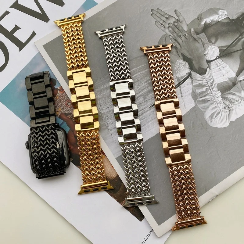 Light luxury woven stainless steel apple strap with metal suitable iwatch 7 se 6 8 watch wristband 38 40 41 42 44 45 49mm
Light luxury woven stainless steel apple strap with metal suitable iwatch 7 se 6 8 watch wristband 38 40 41 42 44 45 49mm