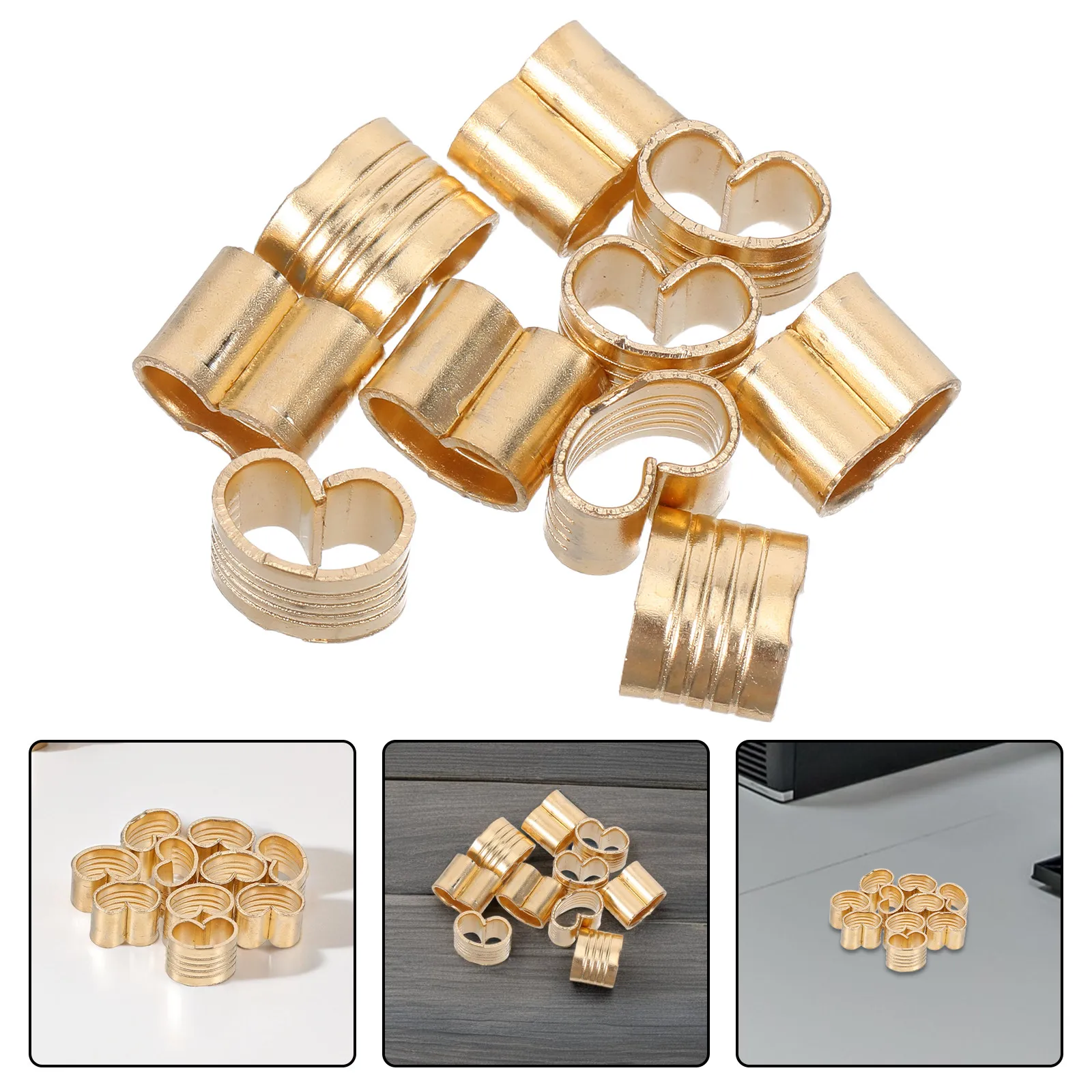 10Pcs Timing Belt Clamp 3D Printer Copper Terminal Buckle 6Mm Crimp Ends Splice Repair Clip 3D Printer Timing Belt Clamp