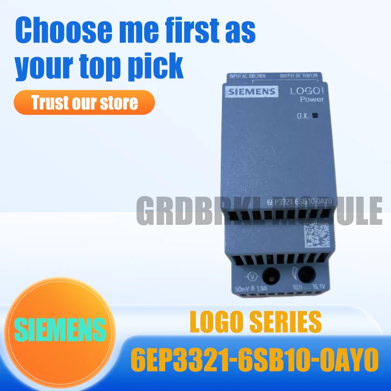 New Original SIEMENS 6EP3321-6SB10-0AY0 LOGO!Power 15V 1.9A Power Supply
New Original SIEMENS 6EP3321-6SB10-0AY0 LOGO!Power 15V 1.9A Power Supply